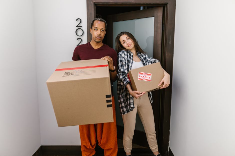 Friendly moving company staff